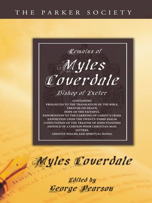 cover image of Remains of Myles Coverdale, Bishop of Exeter